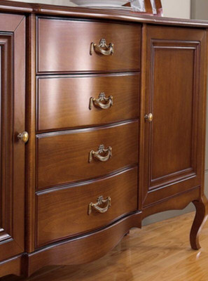 Skříň Klasická vitrína Vitrínový skříň Masivní dřevo Pravé dřevo - Model PR-W2