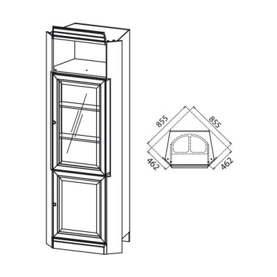 Klasická skleněná skříňka šatní skříň kolekční skříň sběratelská skříň skleněná skříň BA-13