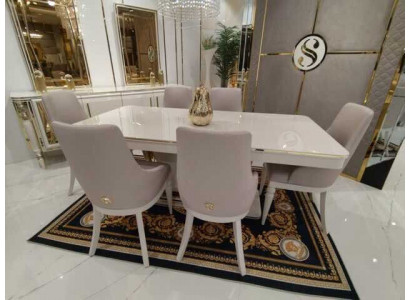 Nastavte 4x židle jídelna Set Moderní jídelní židle Čalouněná židle Designový nábytek