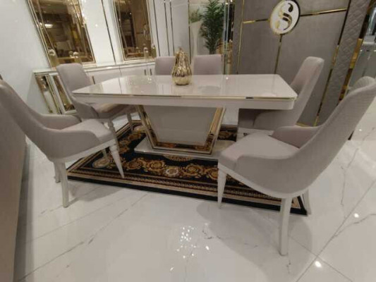 Nastavte 4x židle jídelna Set Moderní jídelní židle Čalouněná židle Designový nábytek