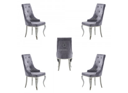 Sada židlí 4x Skupina jídelna Nová sestava Design židle se židlemi