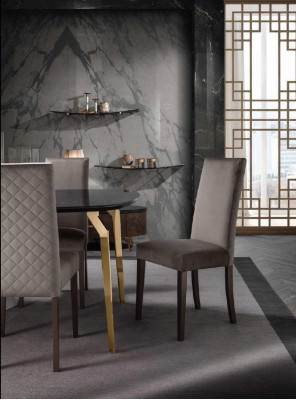Židle Jídelní židle 1 Místný křeslo Luxusní Nábytek Design Židle Látka Nový