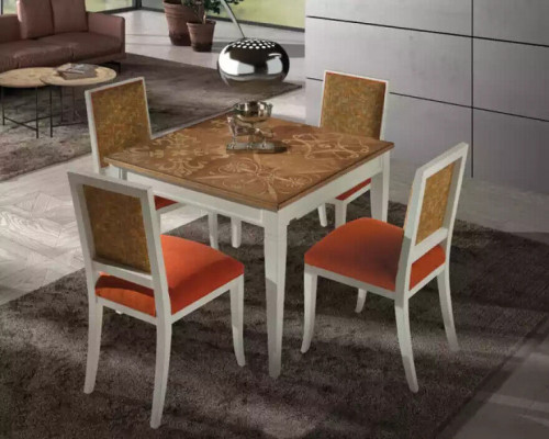 Jídelní židle designérská dřevo luxusní styl klasická čalouněná židle