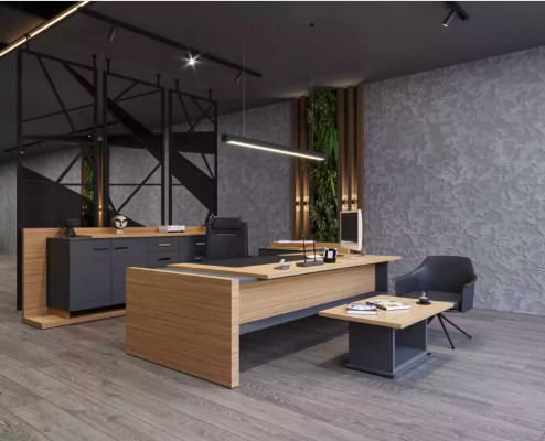 Kancelářský rohový stůl nábytek psací stůl vybavení dřevěný stůl šéfovský stůl