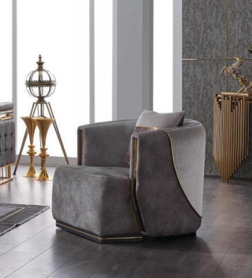 Designer křeslo obývacího pokoje Luxus Moderní sedadlo Textil Nábytek Polštářkové křeslo