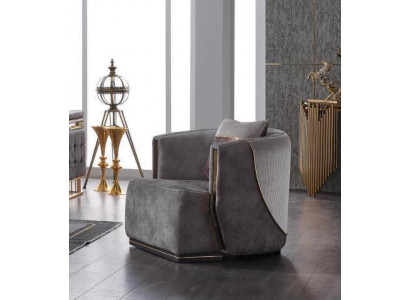 Designer křeslo obývacího pokoje Luxus Moderní sedadlo Textil Nábytek Polštářkové křeslo