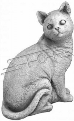 Zahrada Dekorace Kočka Terasa Sochy Kámen Figura Socha Dekorativní