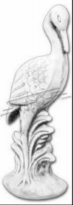 Zahradní dekorace jeřáb terasa kamenné sochy socha socha socha.