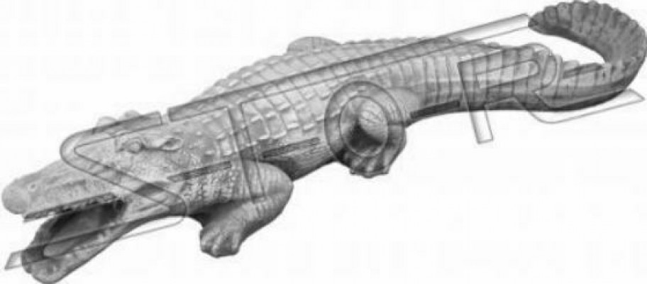 Zahradní dekorace Krokodýl Terasové kamenné figurky Socha Socha Statue