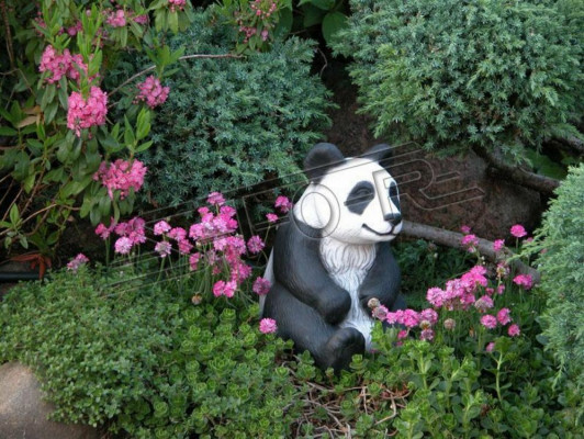 Zahrady Dekorace Panda Terasa Kamenné Figury Figurína Dekorativní Socha