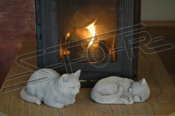 Zahrada Dekorativní Dekorace Kočka Terasa Kamenné Figurky Socha sochy