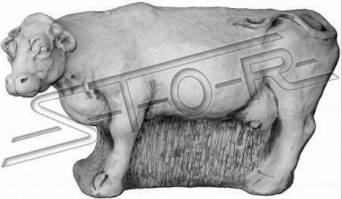 Zahrada Kráva Dekorace Kamenná Figura Terasa Dekorace Socha Bílá Příroda Socha