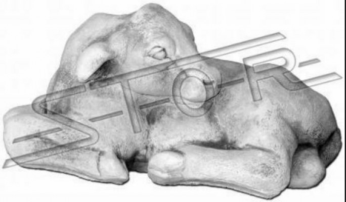 Zahrada Kráva Dekorace Kamenná Figura Terasa Dekorace Bílá Socha Příroda Socha