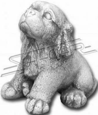 Zahrada Bílá Dekorace Pes Terasa Kámen Socha Figurky Dekorativní Socha