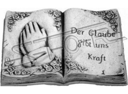 Grabový text Víra nám dává sílu Ozdoba náhrobku Kamenná dekorace