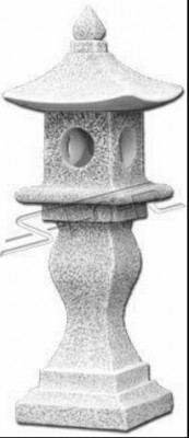 Japonská zahrada Domov Dekorace Socha Figuríny Figurka Příroda Bílá Sochy