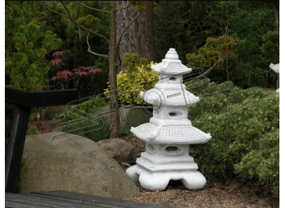 Japonská zahrada Lampen Dekoration Beleuchtung Ptáčí koupaliště