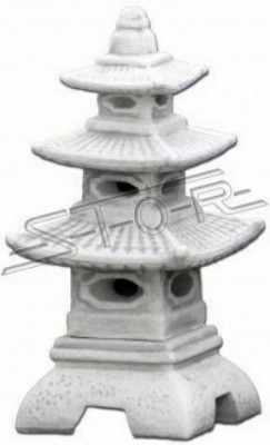 Japonská zahradní lampa ozdoba osvětlení bílá přírodní krmítko pro ptáky.