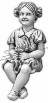 Dívčí Sedící Figura Socha Figury Sochařství Sochy Zahrada