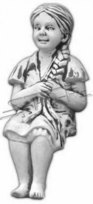 Dívčí sedící figura sochy Figury Socha Dekorativní sochy Zahrada