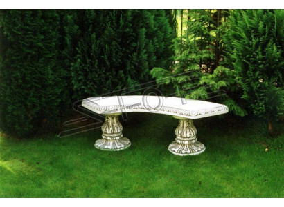 Kámen Banka Kulaté Lavice Zahrada Terasový Nábytek 135cm Socha