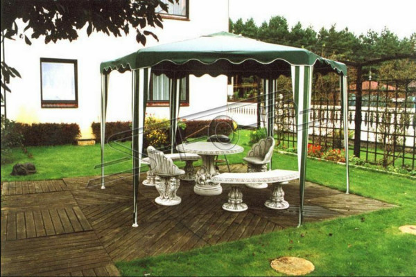 Kámen Stůl Terasa Zahrada Dekorace Nábytek Nádherný Starožitný Styl Design