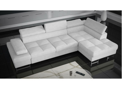 Sofa ve tvaru L pohovka gauč polštář obývací krajina design rohová sedací souprava textilie kůže nový
