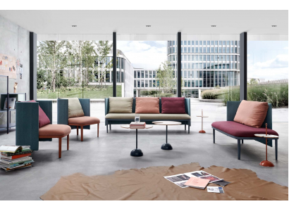 Sada Sofa Set 3+1+1+Chaiselounge Pohovky Rozkládací sedací souprava 4dílná pro kancelář
