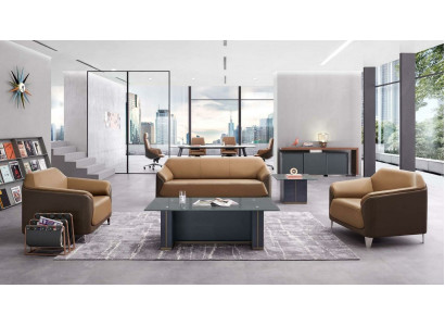 Sofa set 3 + 1 Míst. Designový nábytek Moderne Couchen Set Büro