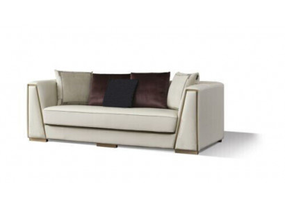 Bílá kožená sedací souprava Designer 3+2 Místní dekorativní sedací souprava Set 2 kusy.