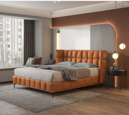 Bett Polster Design Luxus Hotel Betten Ehe 180x200cm Leder Doppel