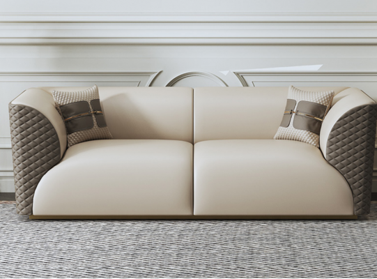 Sofa třímístná pohovka klasická nová potah třímístná dekorativní kůže pohovka.