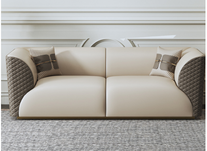 Sofa třímístná pohovka klasická nová potah třímístná dekorativní kůže pohovka.