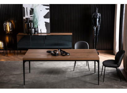 Loft jídelní nábytek stůl 4x židle jídelní stůl jídelní set židle set
