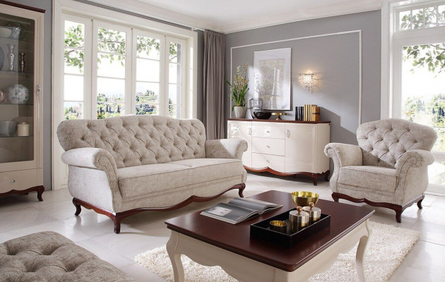Sedací souprava Chesterfield Sofa Couch 2 části. Pohovky, gauče 3+1.