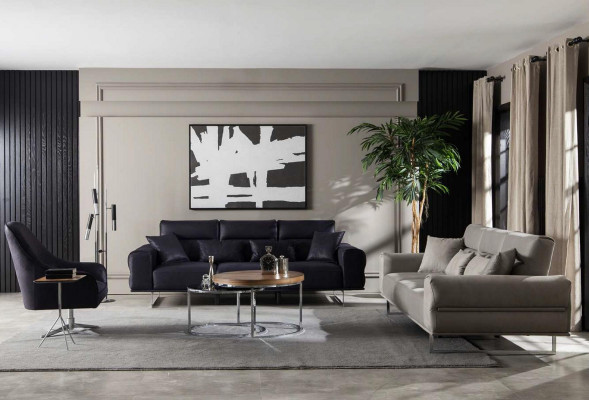 Sofa set nábytek set kávová sedací sestava 3+3+1 italský styl nábytek