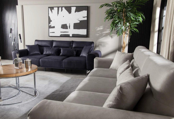 Sofa set nábytek set kávová sedací sestava 3+3+1 italský styl nábytek