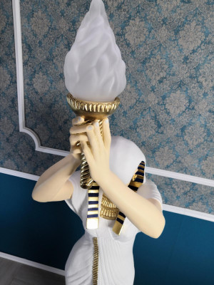 Design stojací lampa egyptské ženy socha stojací lampa svítidla stojací lampa sochy