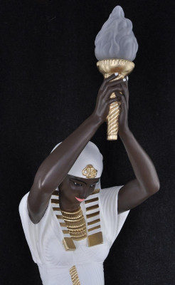 Stojací lampa socha figura lampa Egypt socha figuríny sochy dekorace