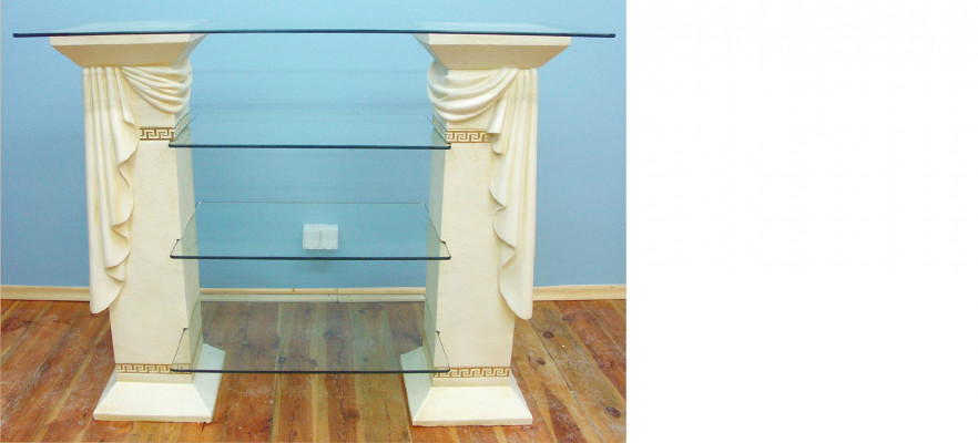 Design Vitrína Regál Skleněný sloupec Skříň Vitríny Regály Medusa Komoda