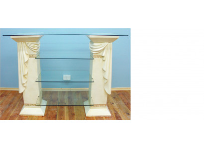 Design Vitrína Regál Skleněný sloupec Skříň Vitríny Regály Medusa Komoda