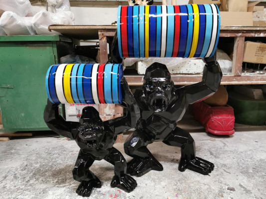 Designová socha figurky, moderní figurky, sochy, dekorace, dekor gorila, zahrada, novinka.