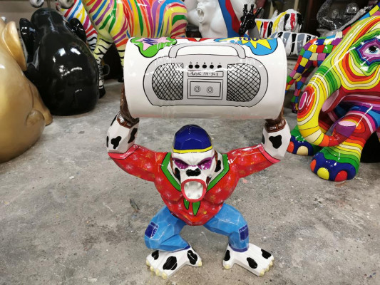 Sochy Dekorace Deko Gorila Zahrada Nový Designér Figura Socha Moderní Sochy