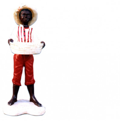 Design chlapec s košem Figura Socha Sochařské figuríny Dekorace 7087.
