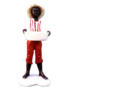 Design chlapec s košem Figura Socha Sochařské figuríny Dekorace 7087.