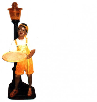 Design chlapec s lampou figurína socha sochy ozdoba 7045 Nový