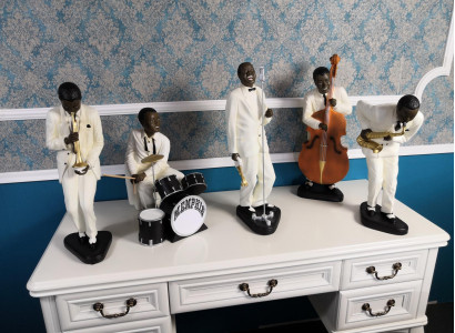 5X DESIGNÉRSKÝ SET SOCHY SOCHY SOCHY SOCHY MUZIKANT XXL VELKÉ FIGURY STATUÍ