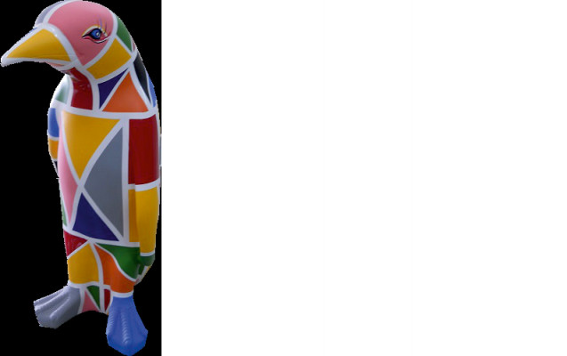 Design Luxus Figur socha ruční práce XXL 67cm Pinguin zvíře sochy figuríny