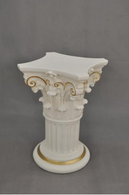 Meduza Sloup Římské sloupy Mramor Socha Figurína Dekorace Stojan 1021