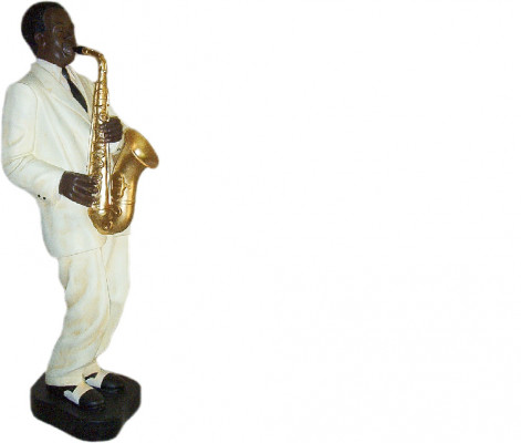 Design Saxofon Figura Socha Socha Figuríny Sochy Dekorace 4022 Nový